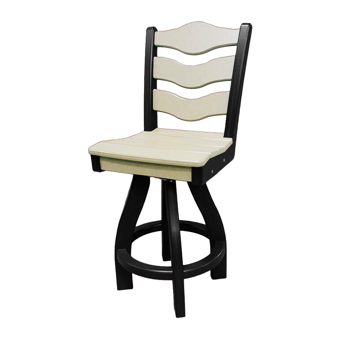 Traditional Counter Height Swivel Armless Chair