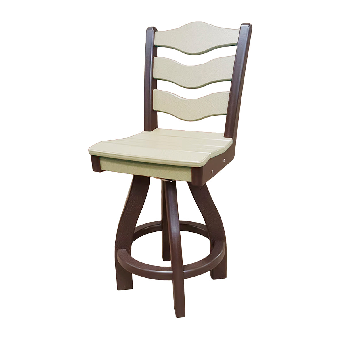 Traditional Counter Height Swivel Armless Chair