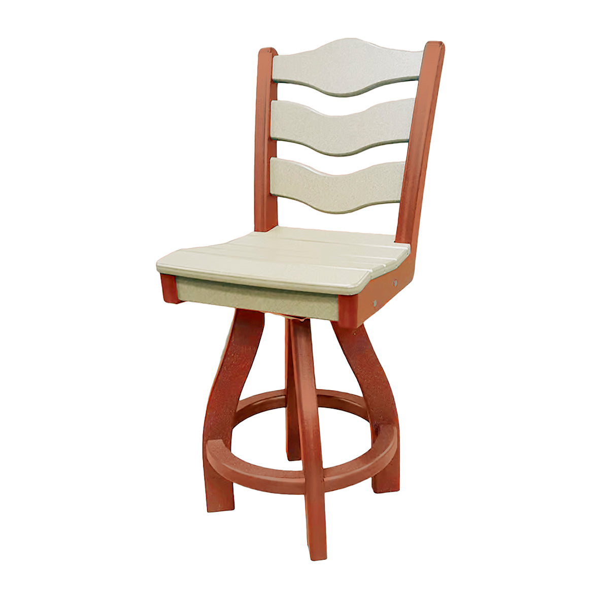 Traditional Counter Height Swivel Armless Chair