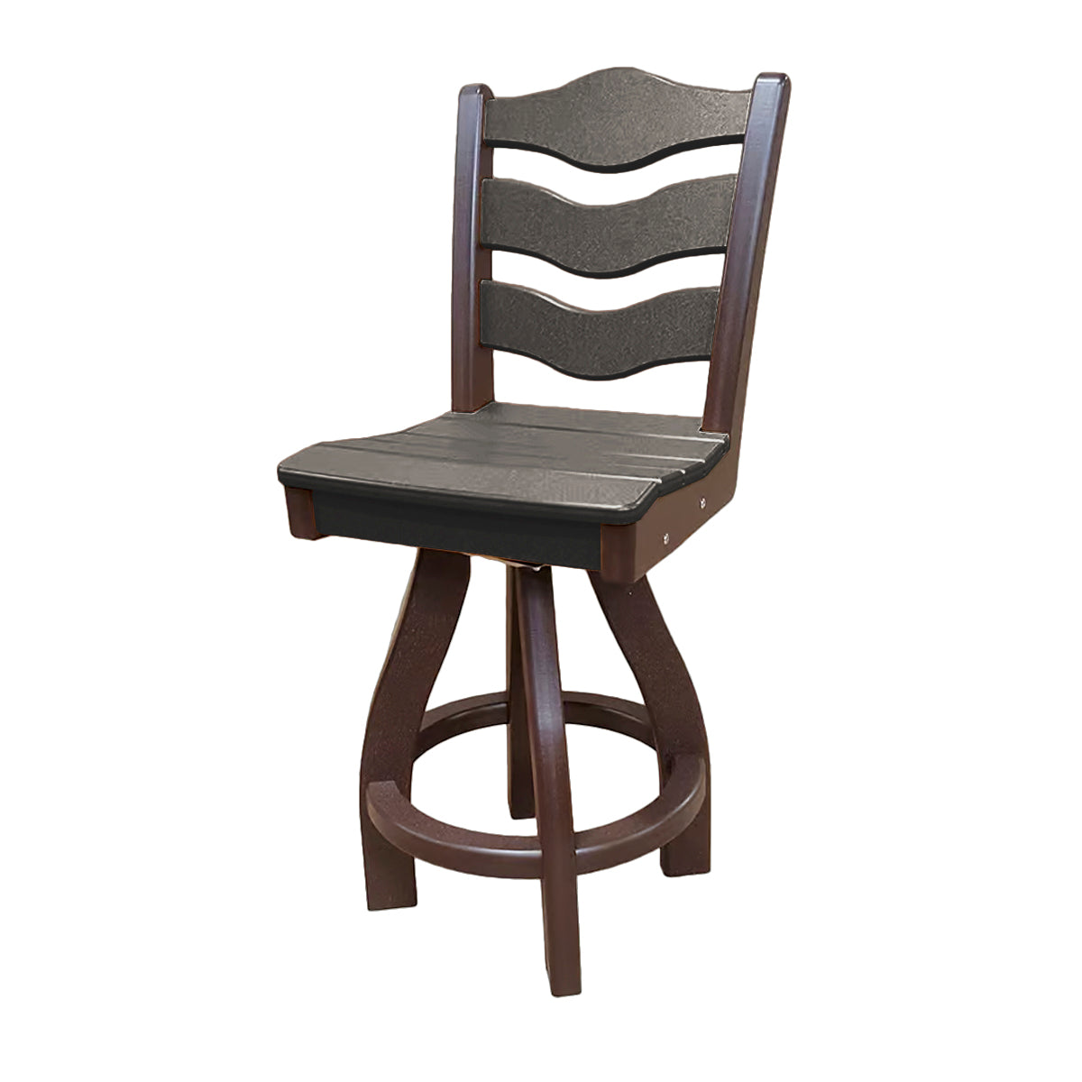 Traditional Counter Height Swivel Armless Chair