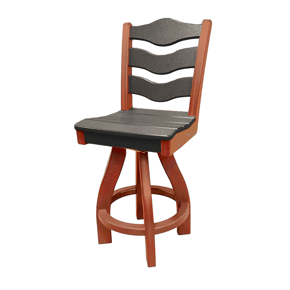 Traditional Counter Height Swivel Armless Chair