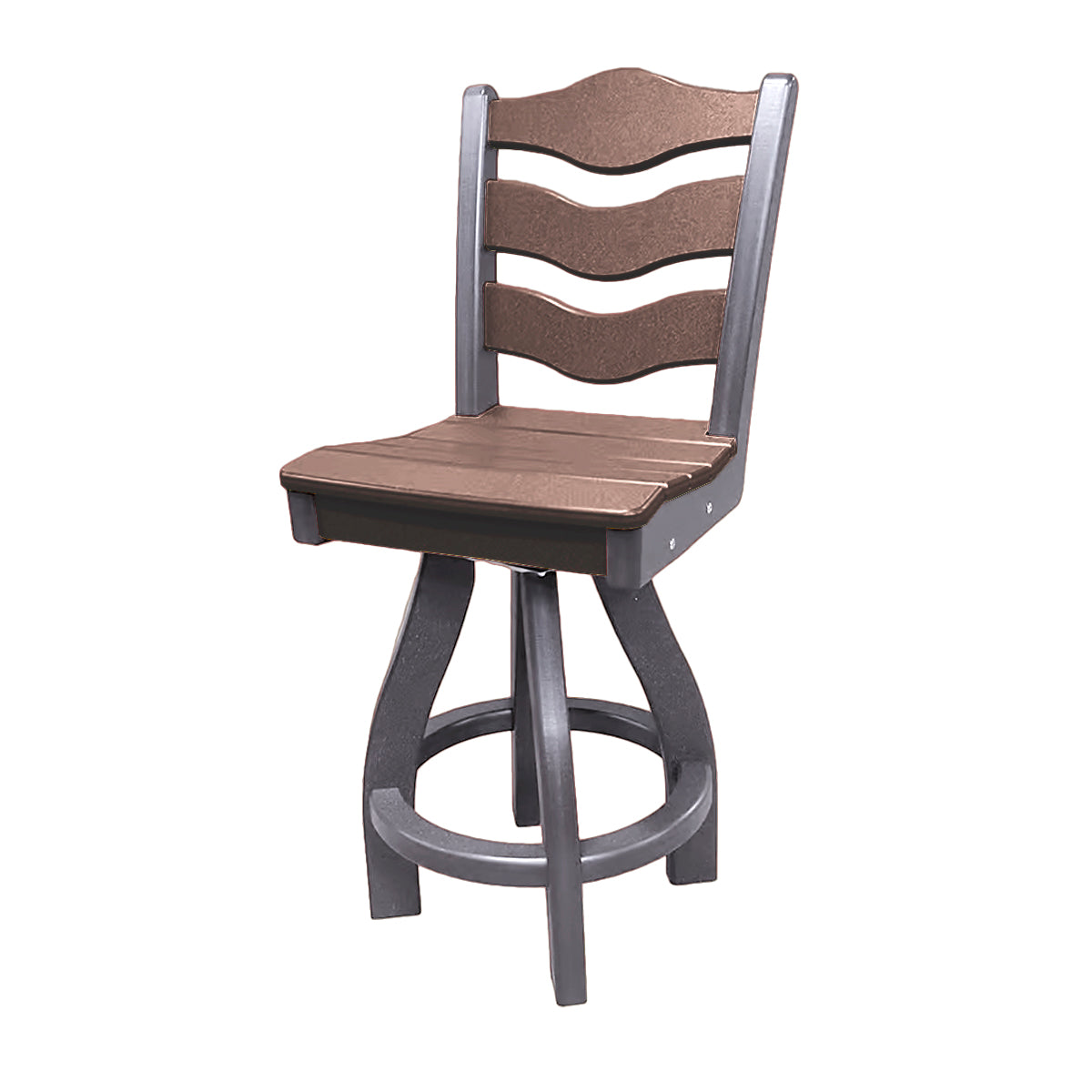 Traditional Counter Height Swivel Armless Chair