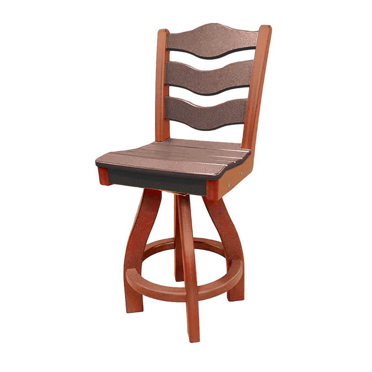 Traditional Counter Height Swivel Armless Chair