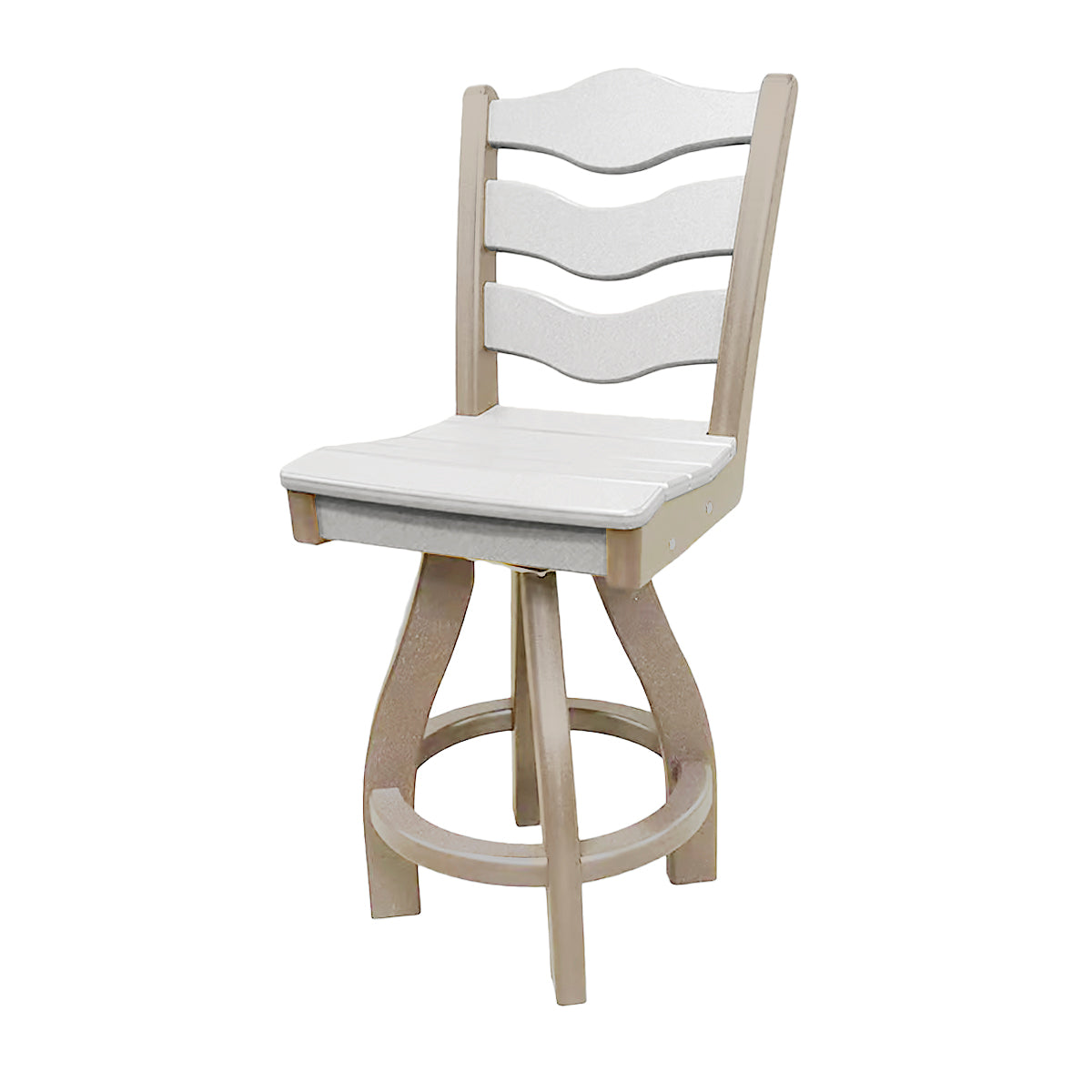 Traditional Counter Height Swivel Armless Chair