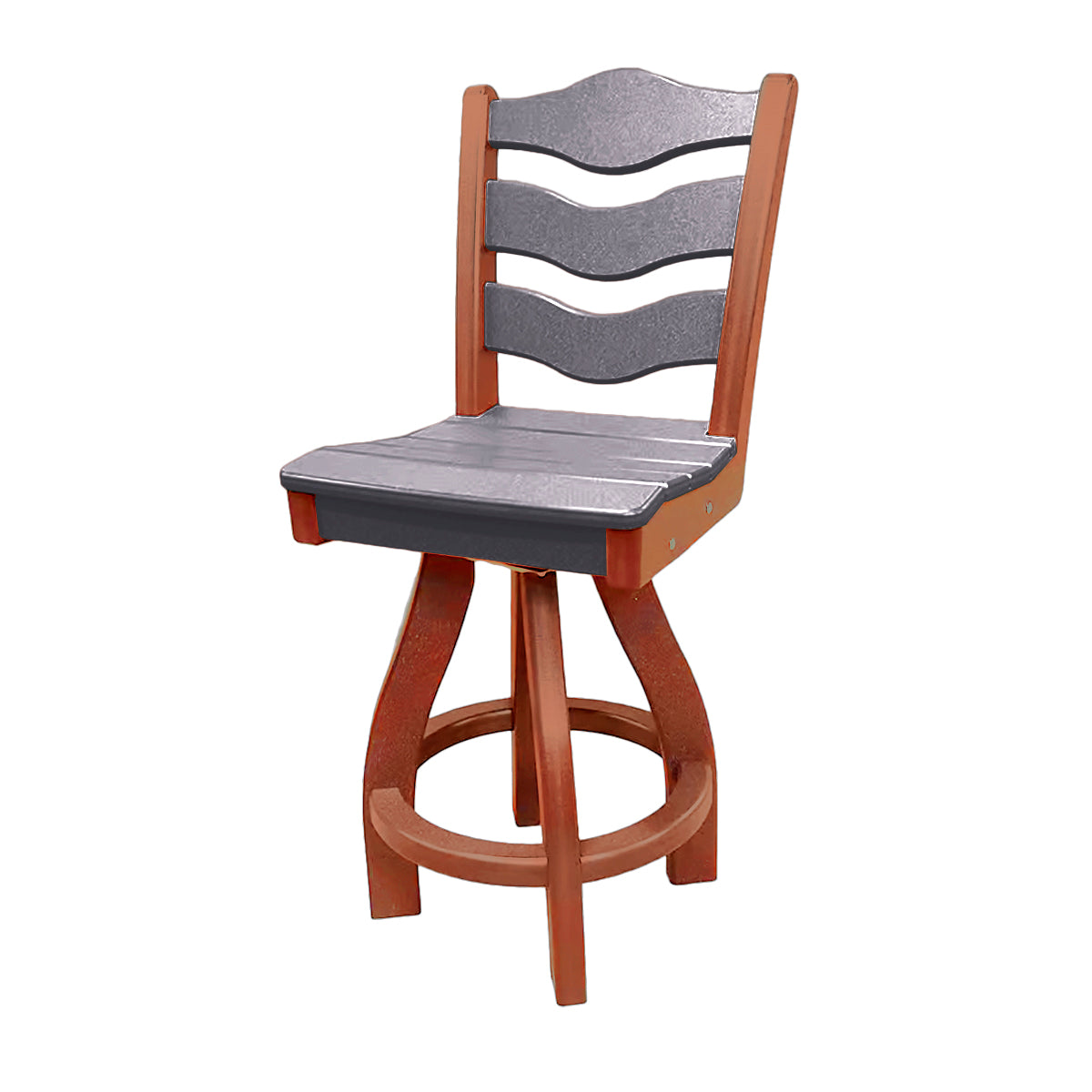Traditional Counter Height Swivel Armless Chair