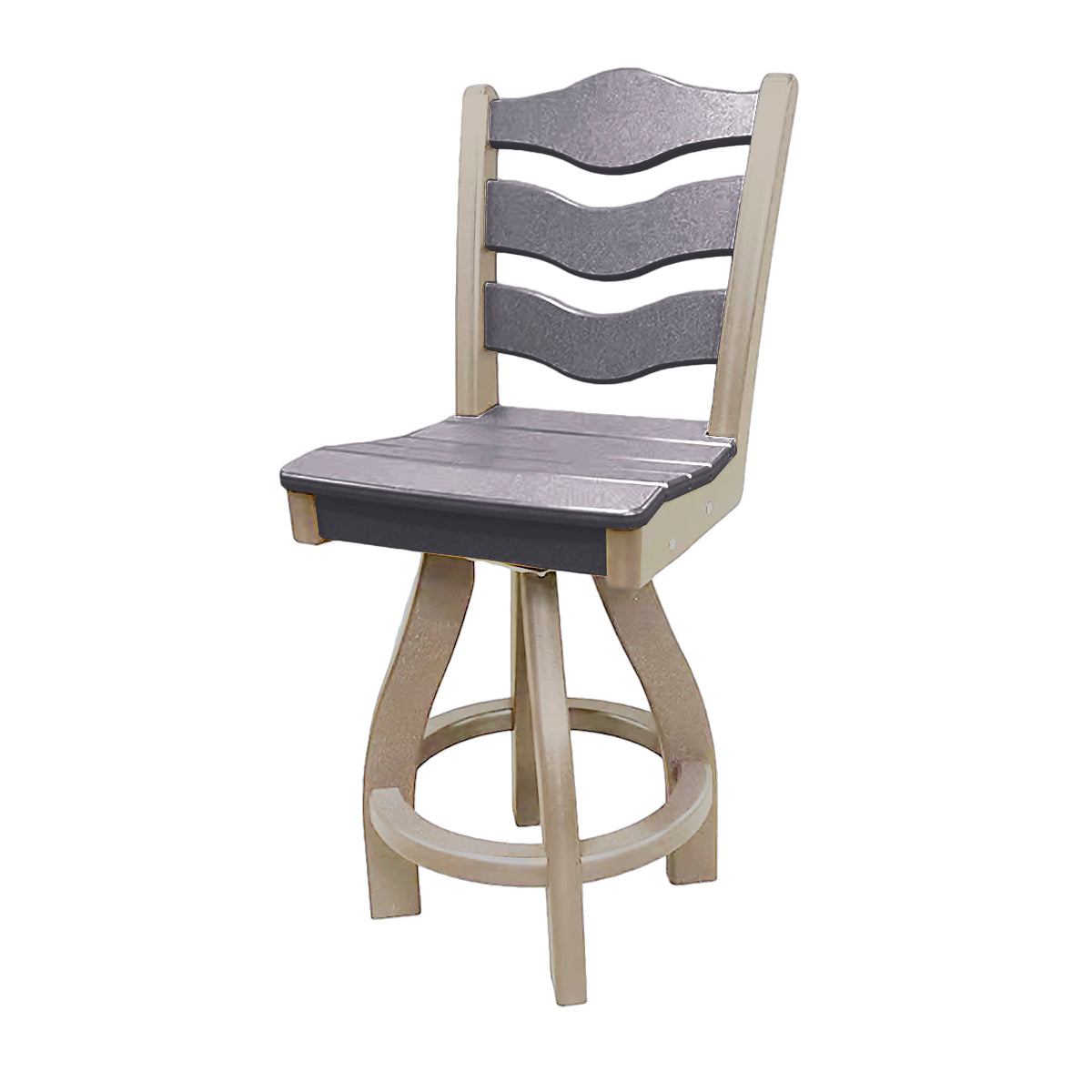Traditional Counter Height Swivel Armless Chair