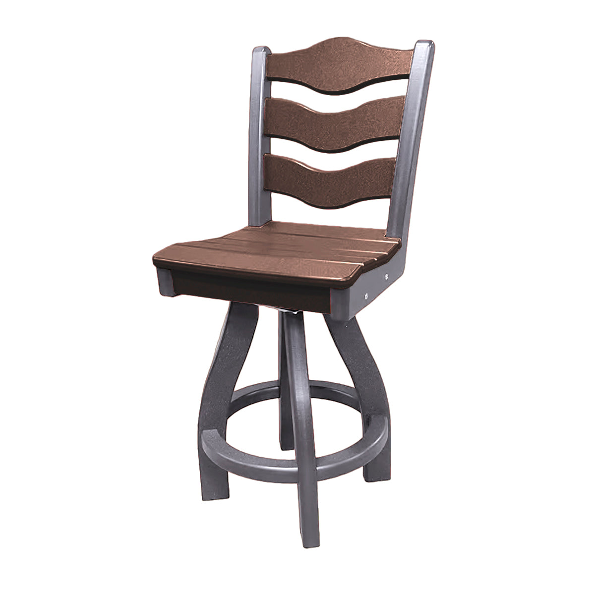 Traditional Counter Height Swivel Armless Chair
