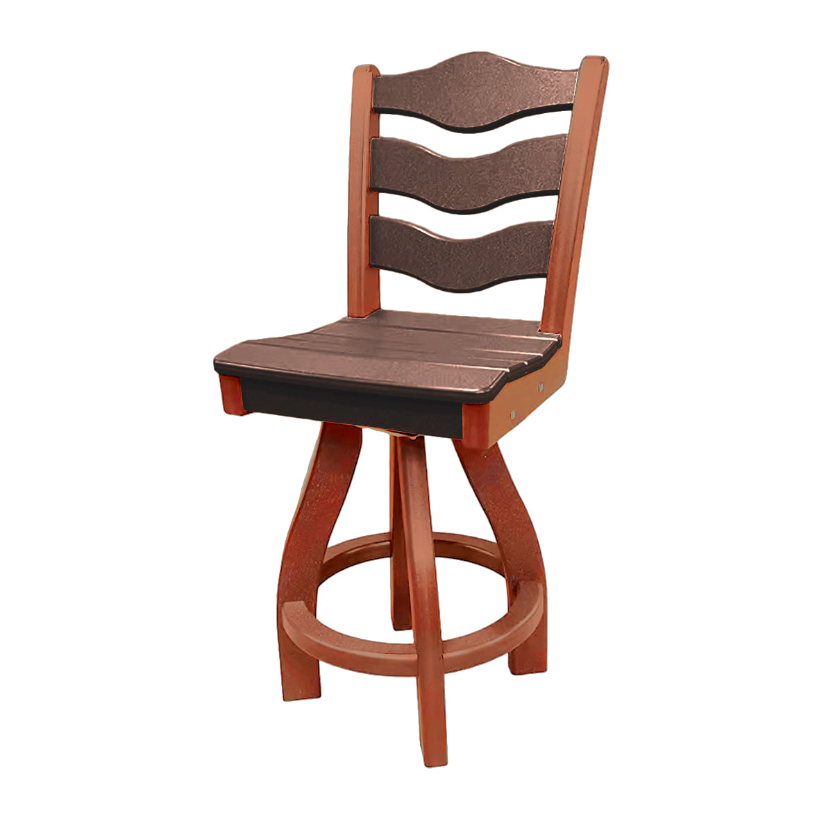 Traditional Counter Height Swivel Armless Chair