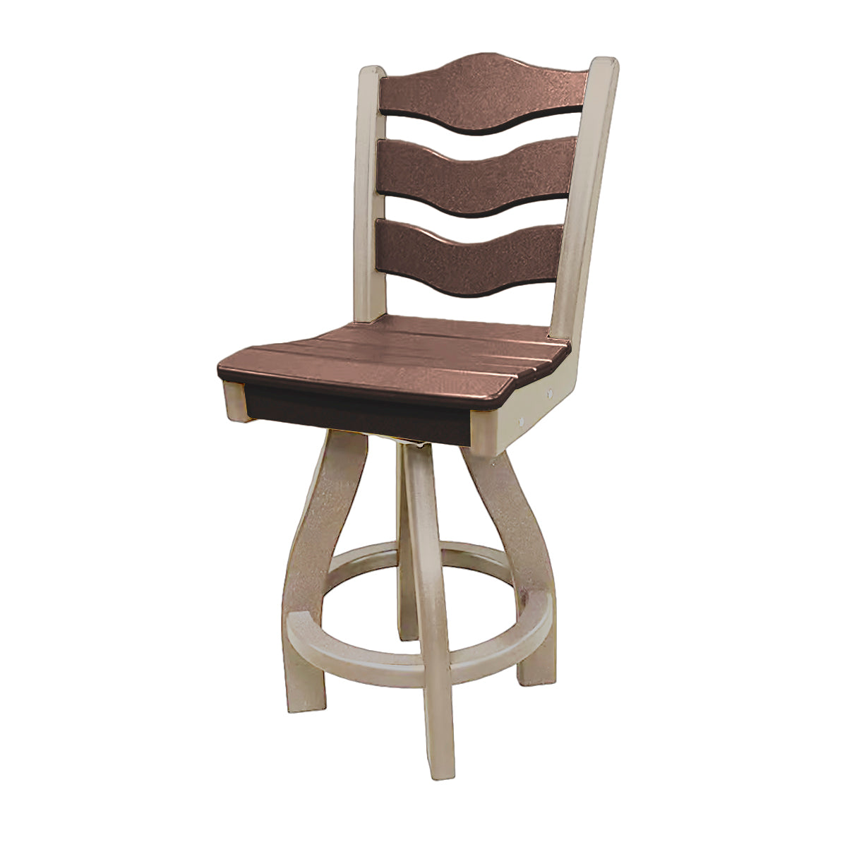 Traditional Counter Height Swivel Armless Chair