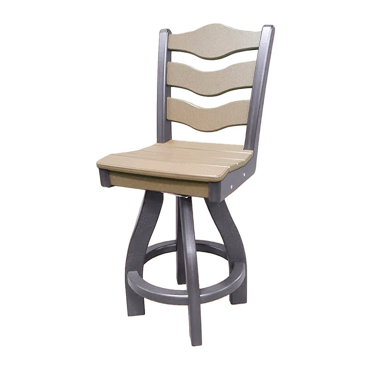 Traditional Counter Height Swivel Armless Chair