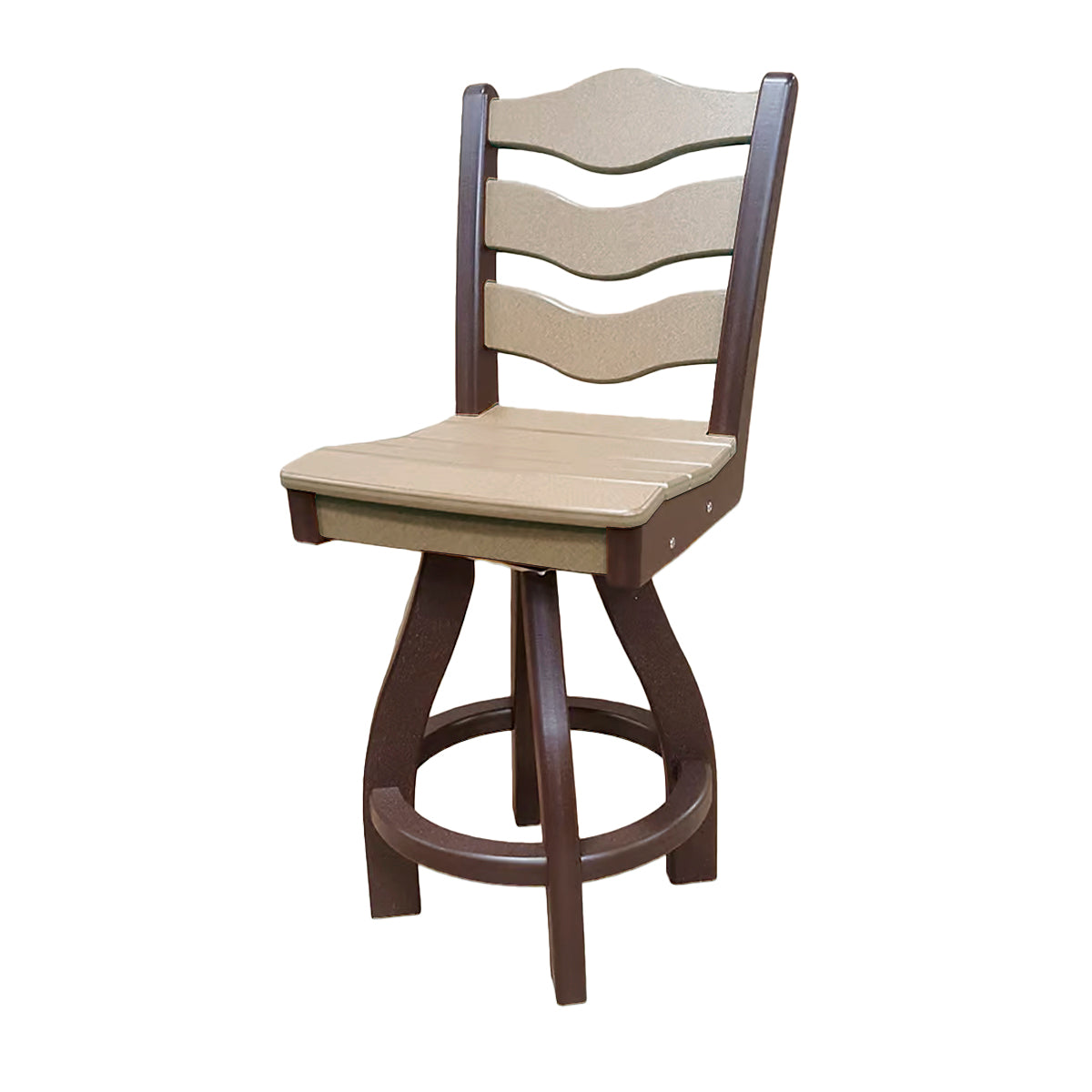 Traditional Counter Height Swivel Armless Chair