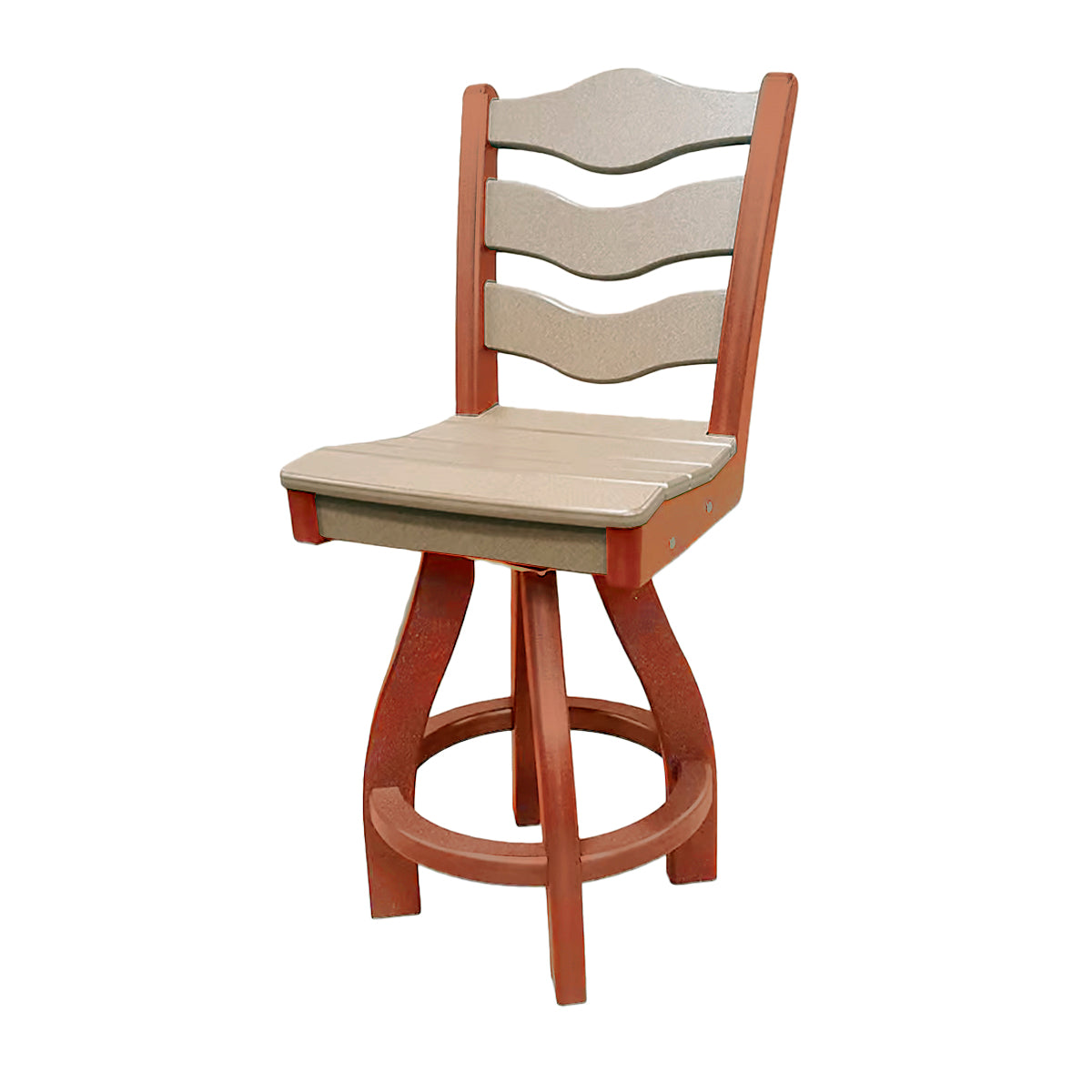 Traditional Counter Height Swivel Armless Chair
