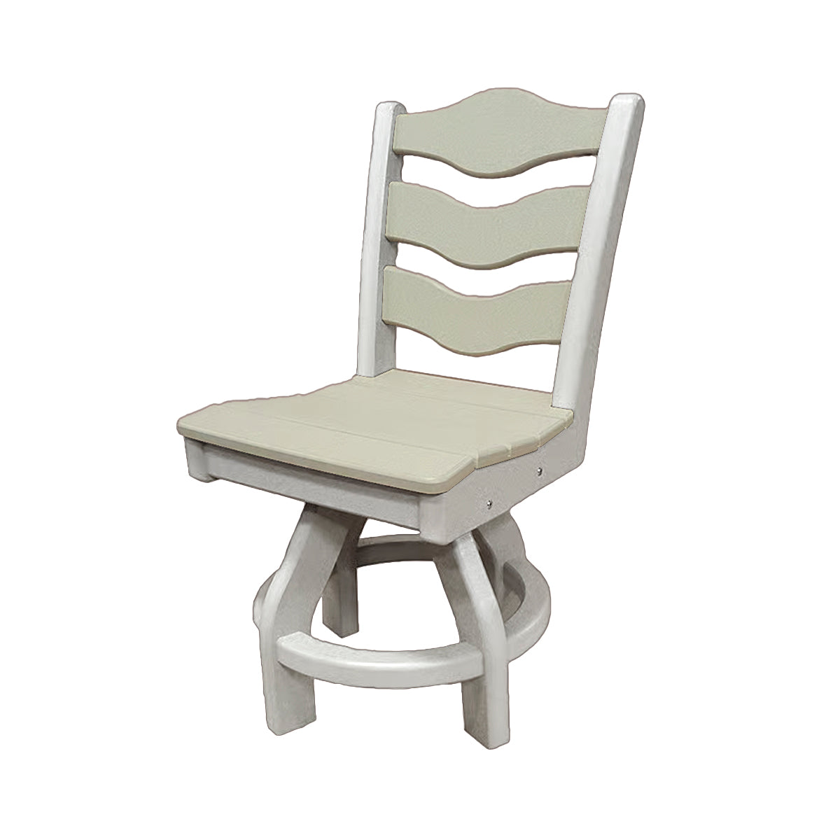Traditional Dining Height Swivel Armless Chair