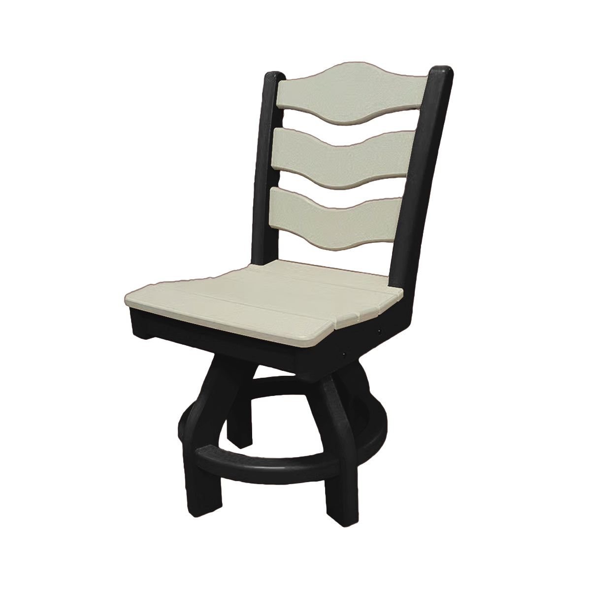 Traditional Dining Height Swivel Armless Chair