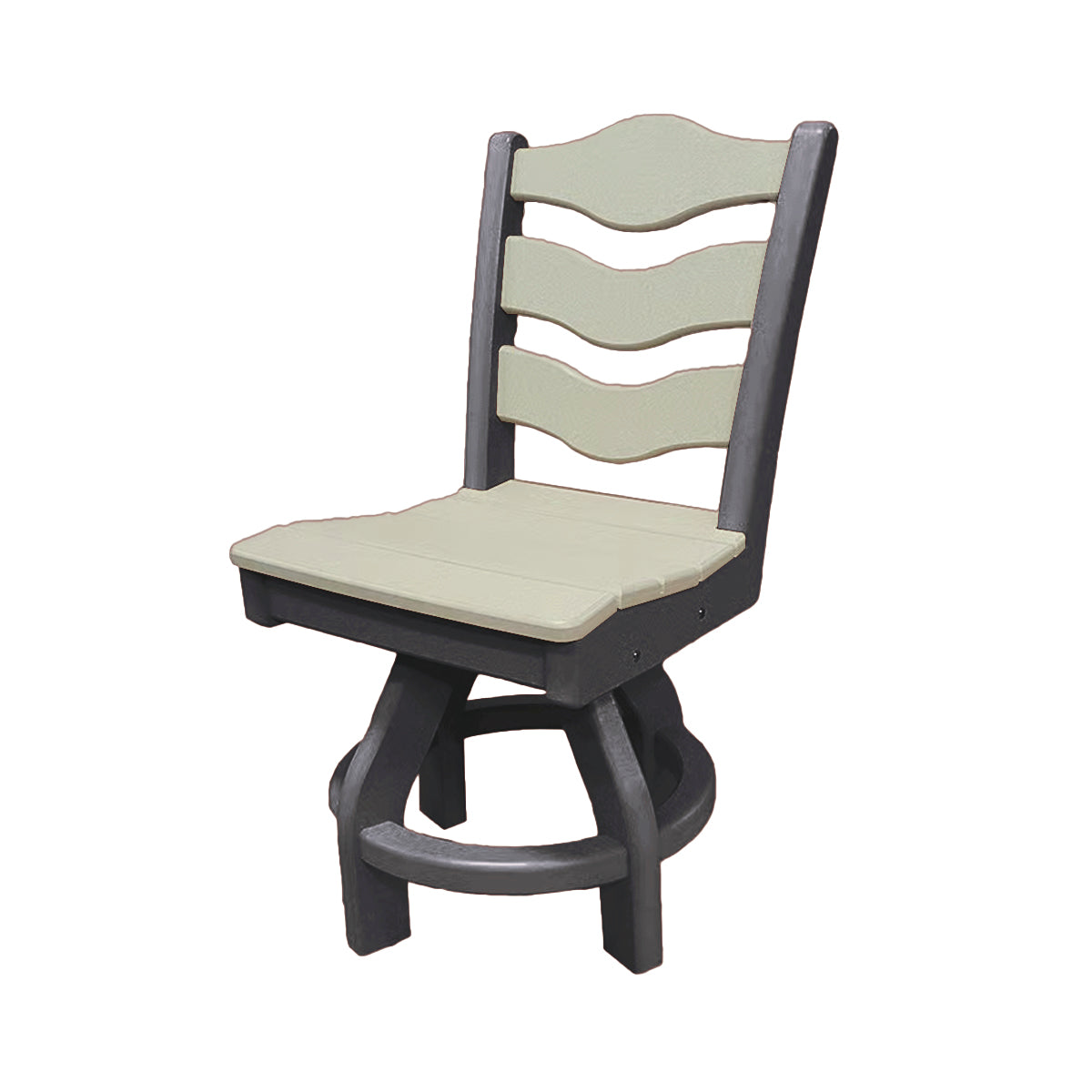 Traditional Dining Height Swivel Armless Chair
