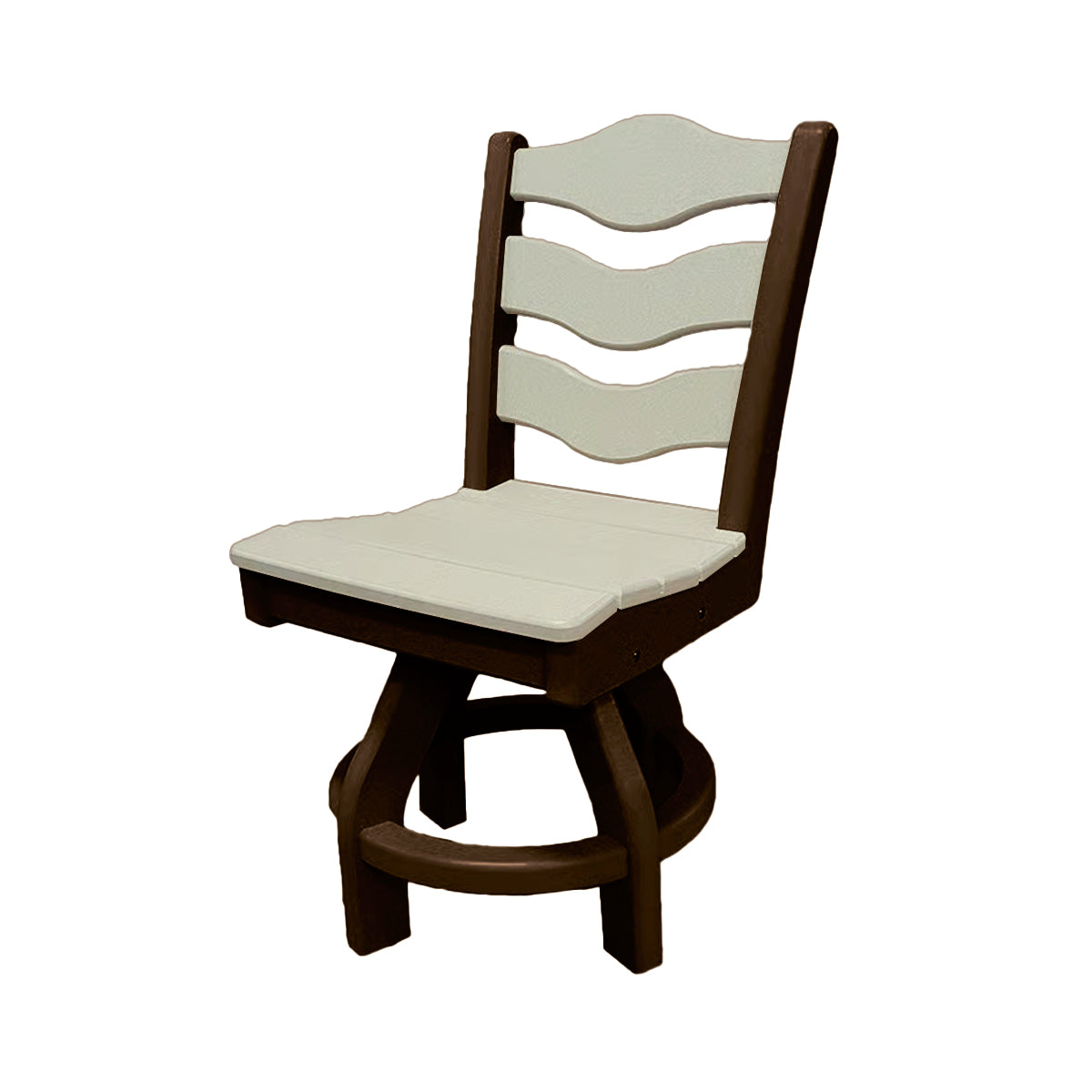 Traditional Dining Height Swivel Armless Chair