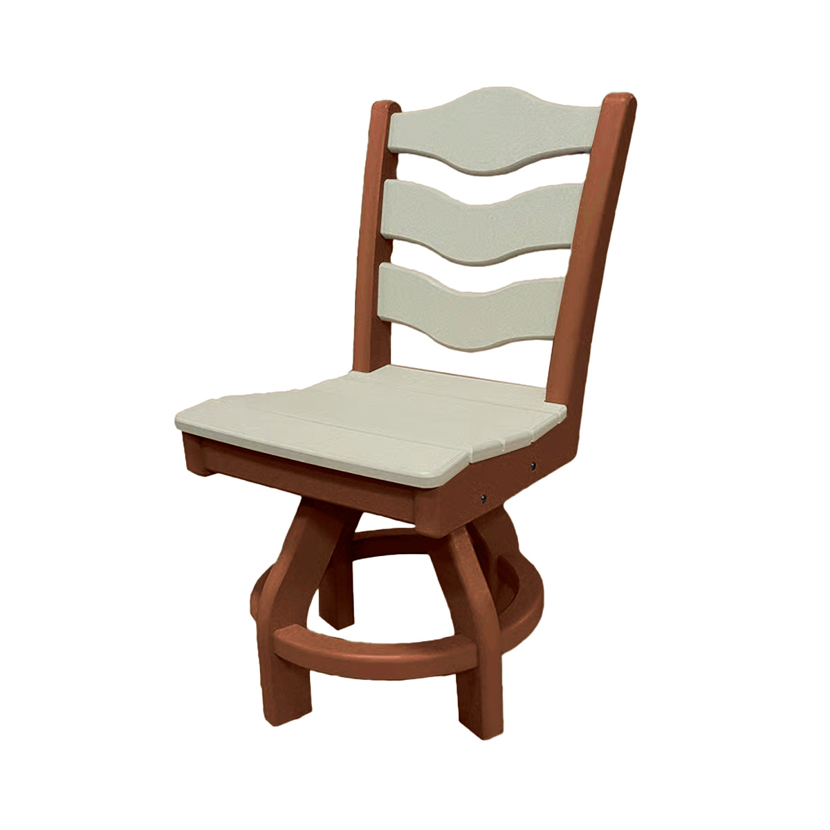Traditional Dining Height Swivel Armless Chair