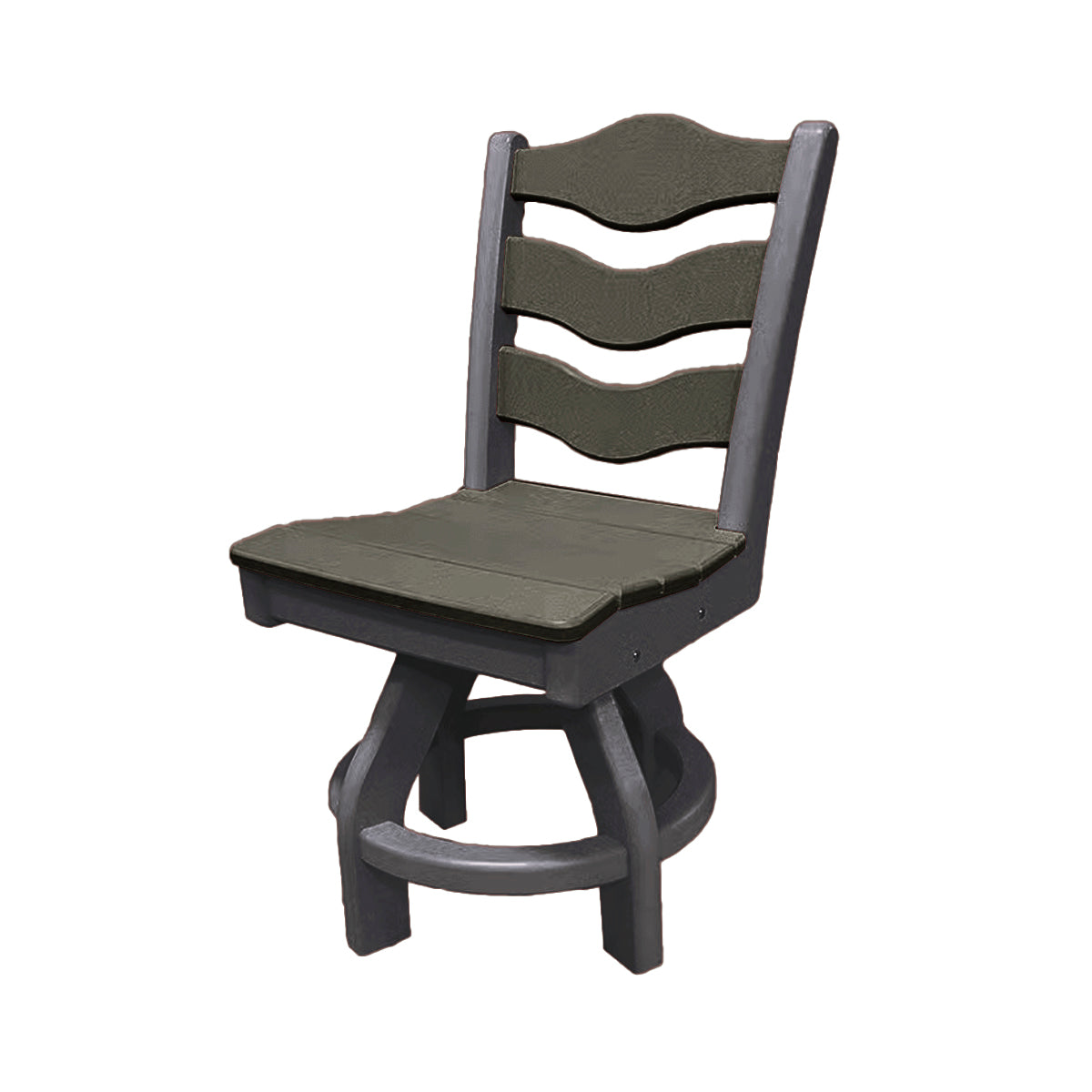 Traditional Dining Height Swivel Armless Chair