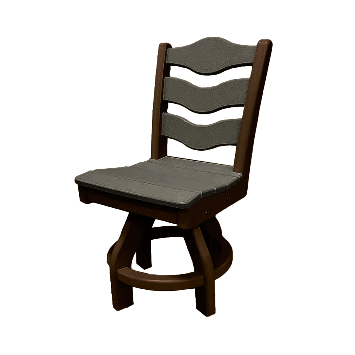 Traditional Dining Height Swivel Armless Chair
