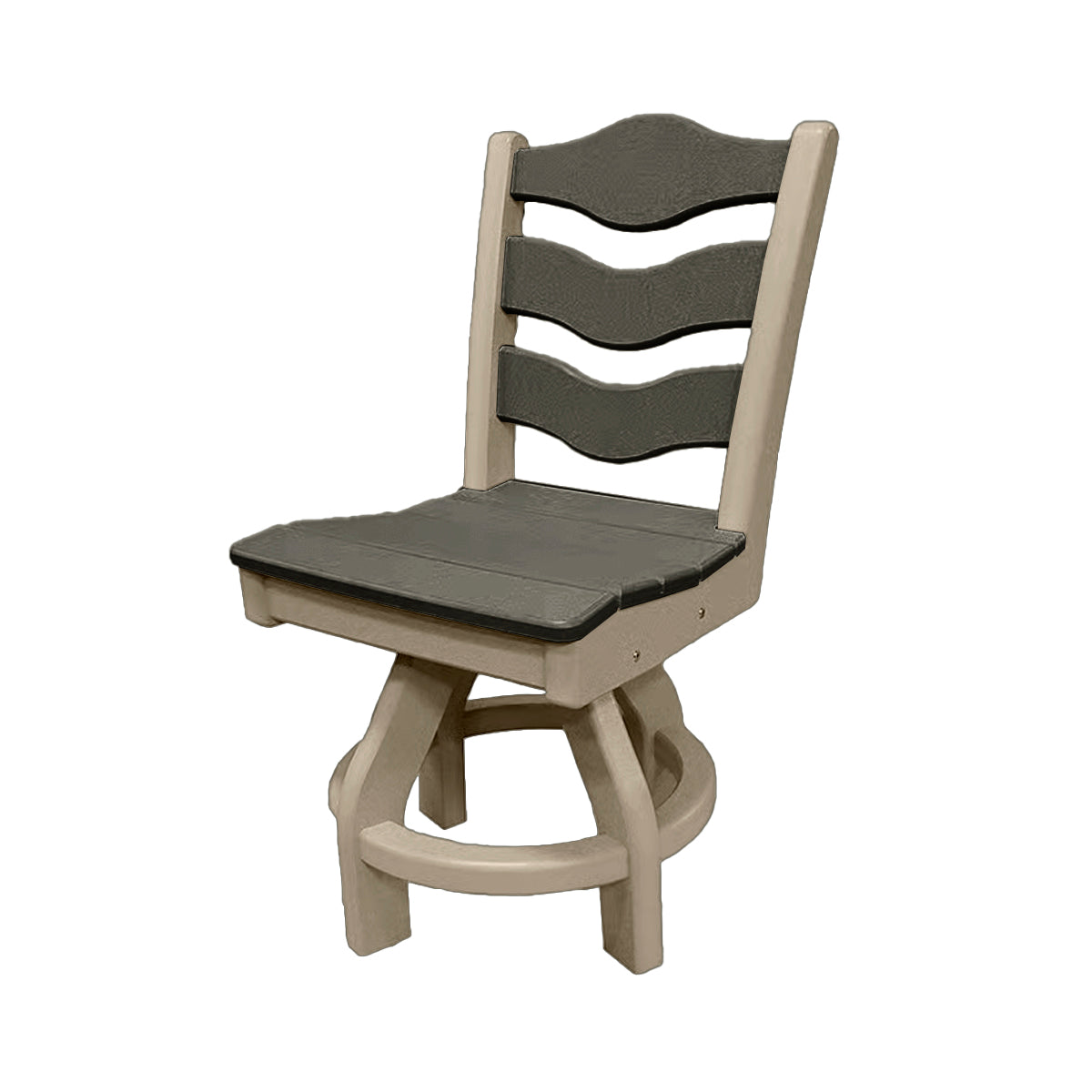Traditional Dining Height Swivel Armless Chair