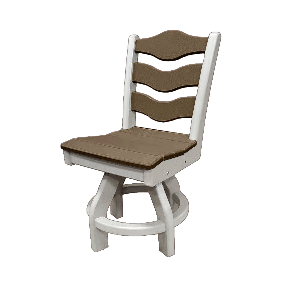 Traditional Dining Height Swivel Armless Chair
