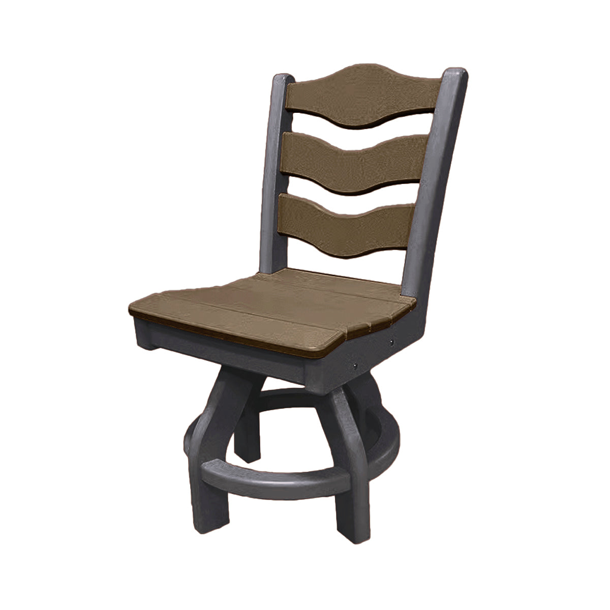 Traditional Dining Height Swivel Armless Chair