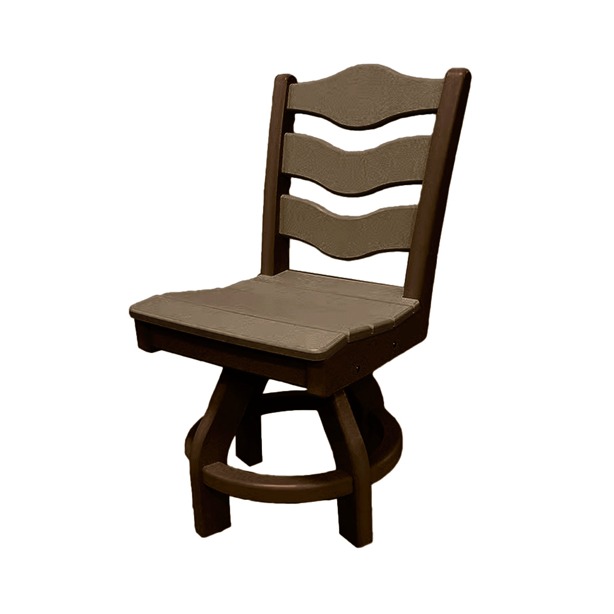 Traditional Dining Height Swivel Armless Chair