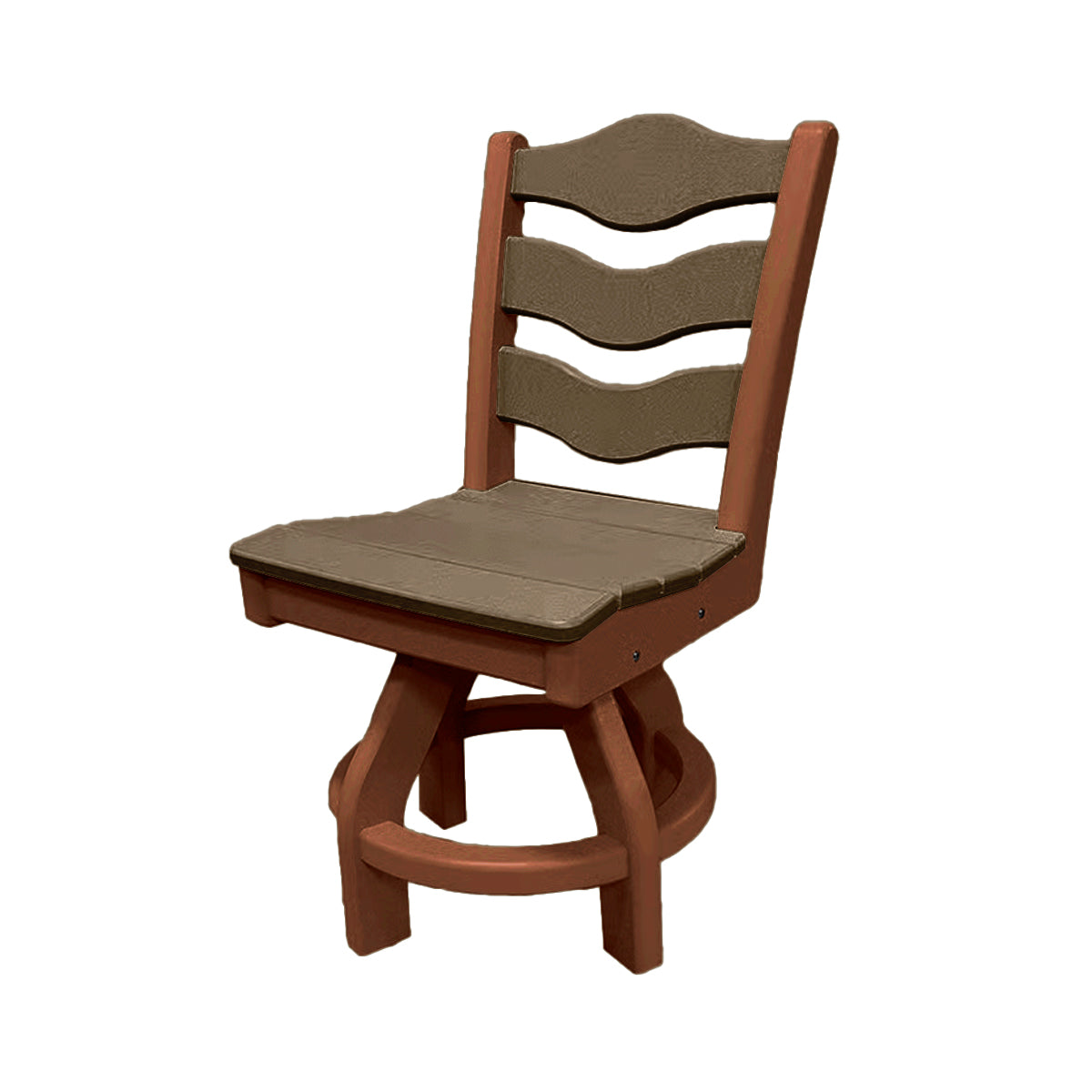 Traditional Dining Height Swivel Armless Chair