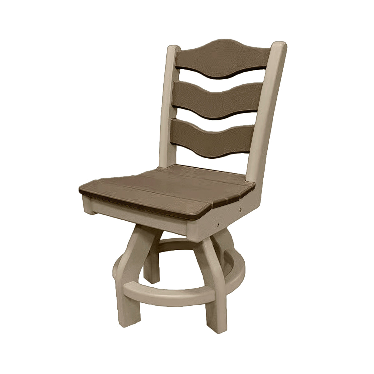 Traditional Dining Height Swivel Armless Chair