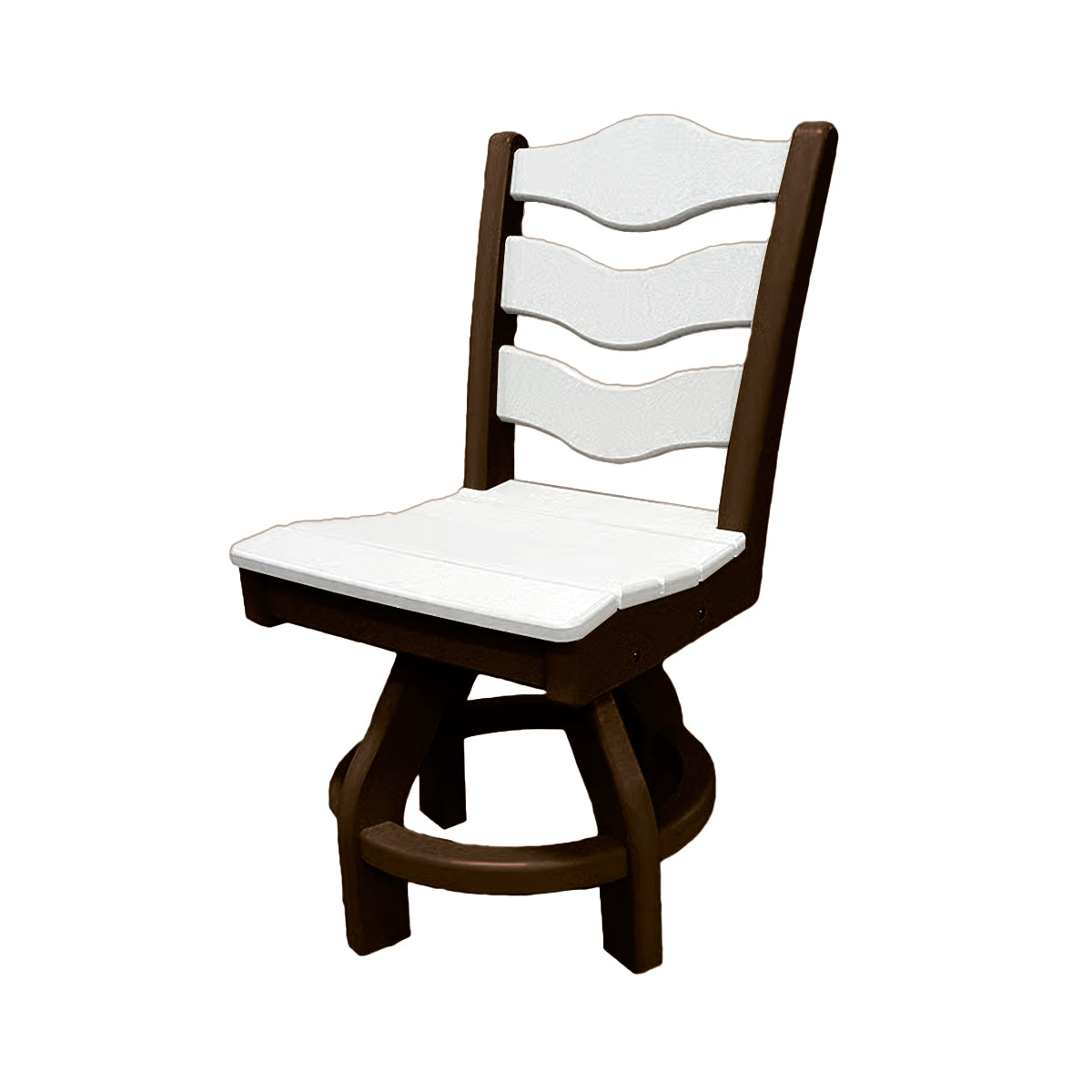 Traditional Dining Height Swivel Armless Chair