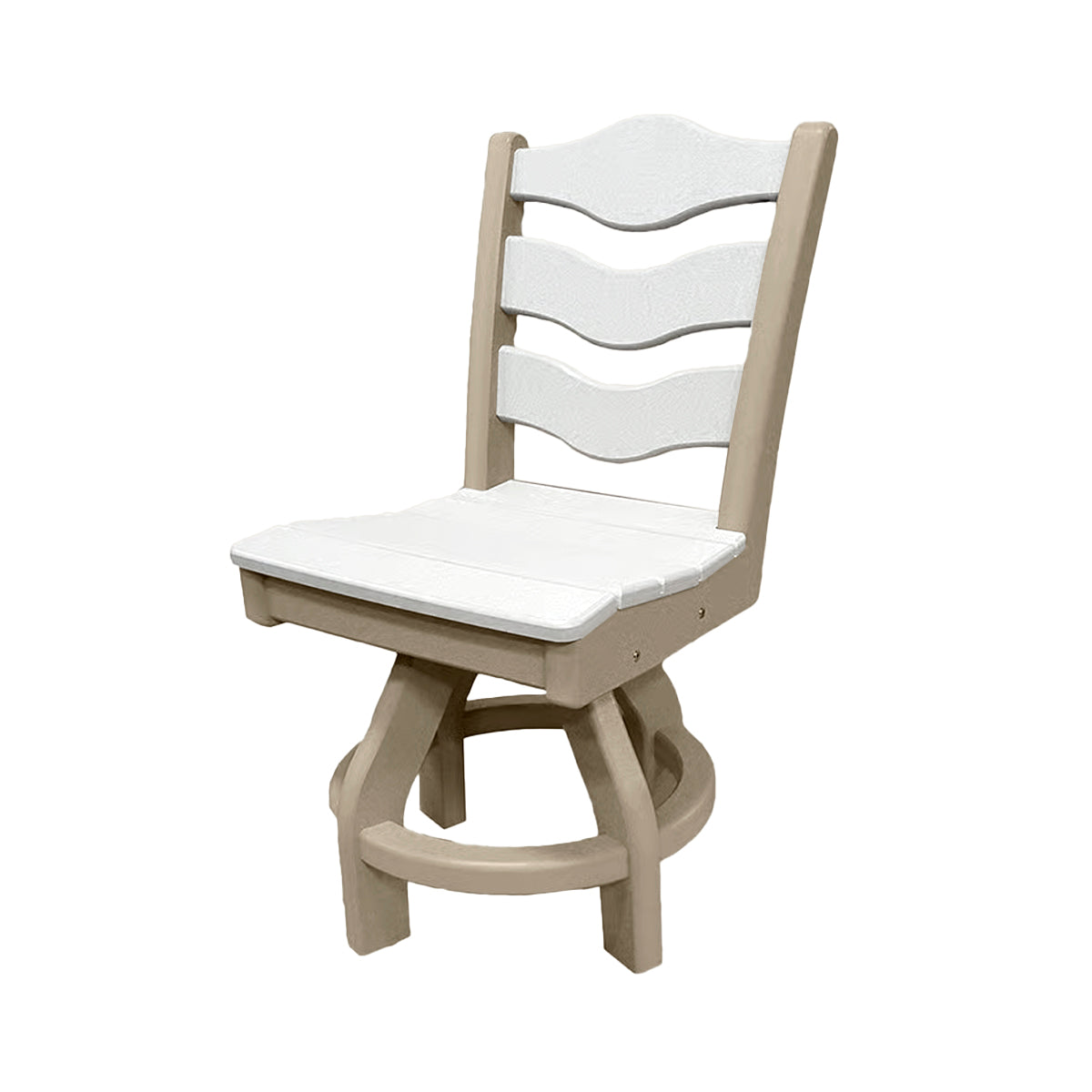 Traditional Dining Height Swivel Armless Chair