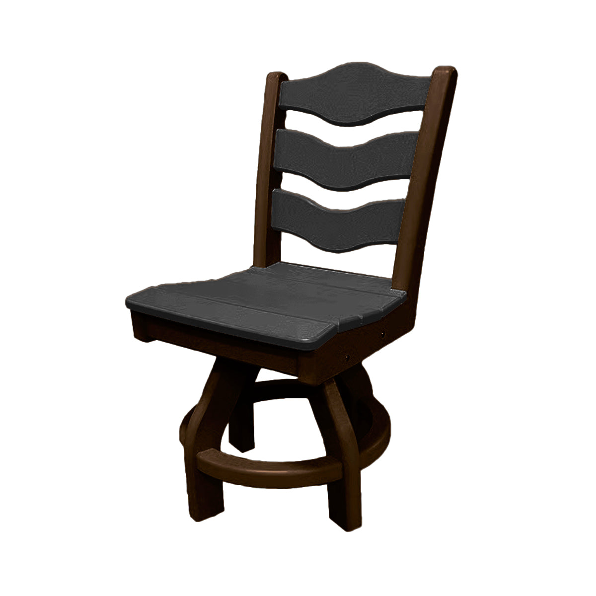 Traditional Dining Height Swivel Armless Chair