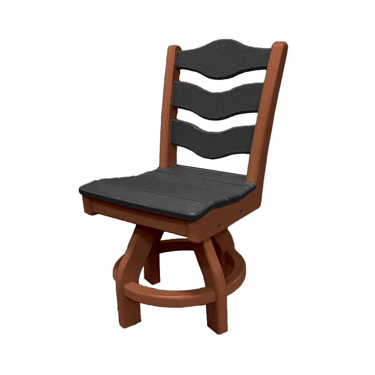 Traditional Dining Height Swivel Armless Chair