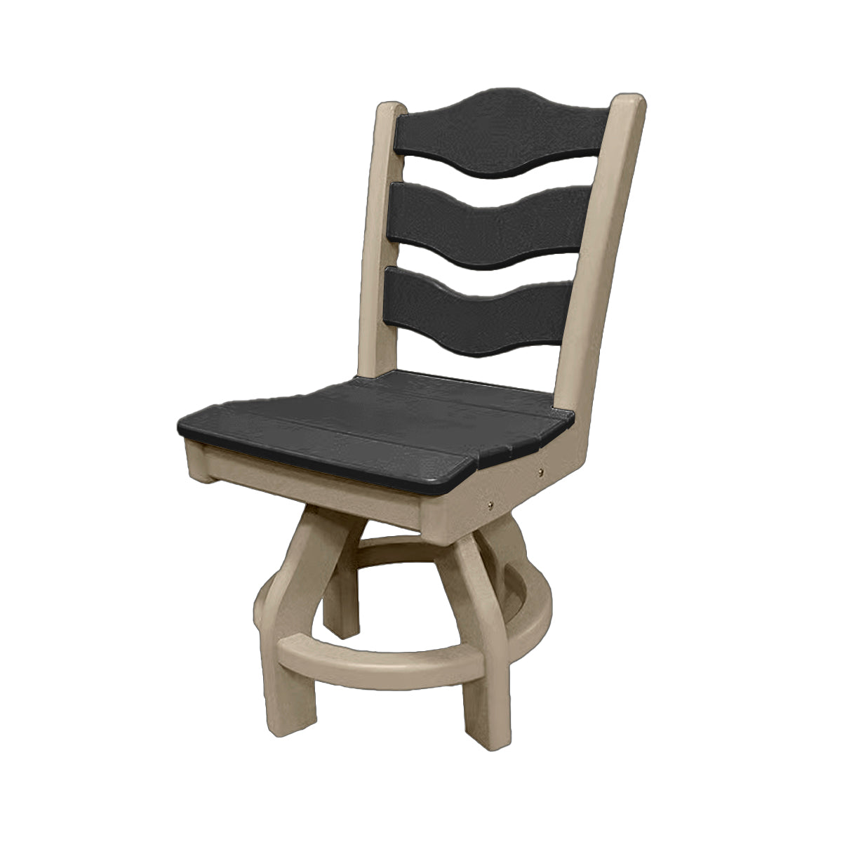 Traditional Dining Height Swivel Armless Chair