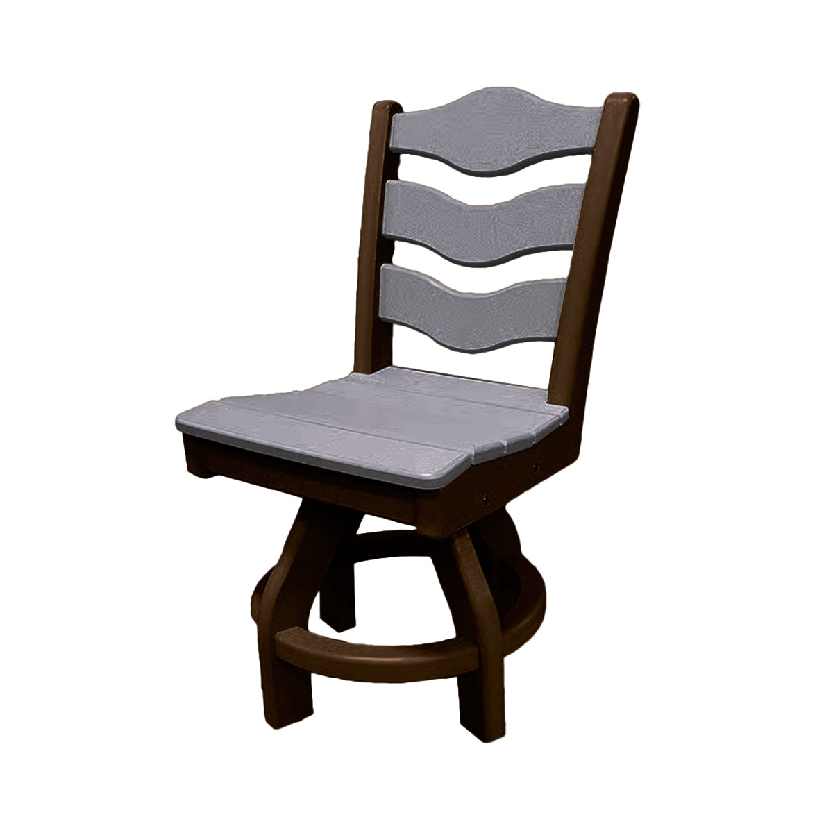Traditional Dining Height Swivel Armless Chair