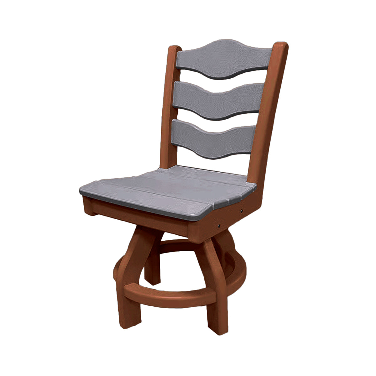Traditional Dining Height Swivel Armless Chair