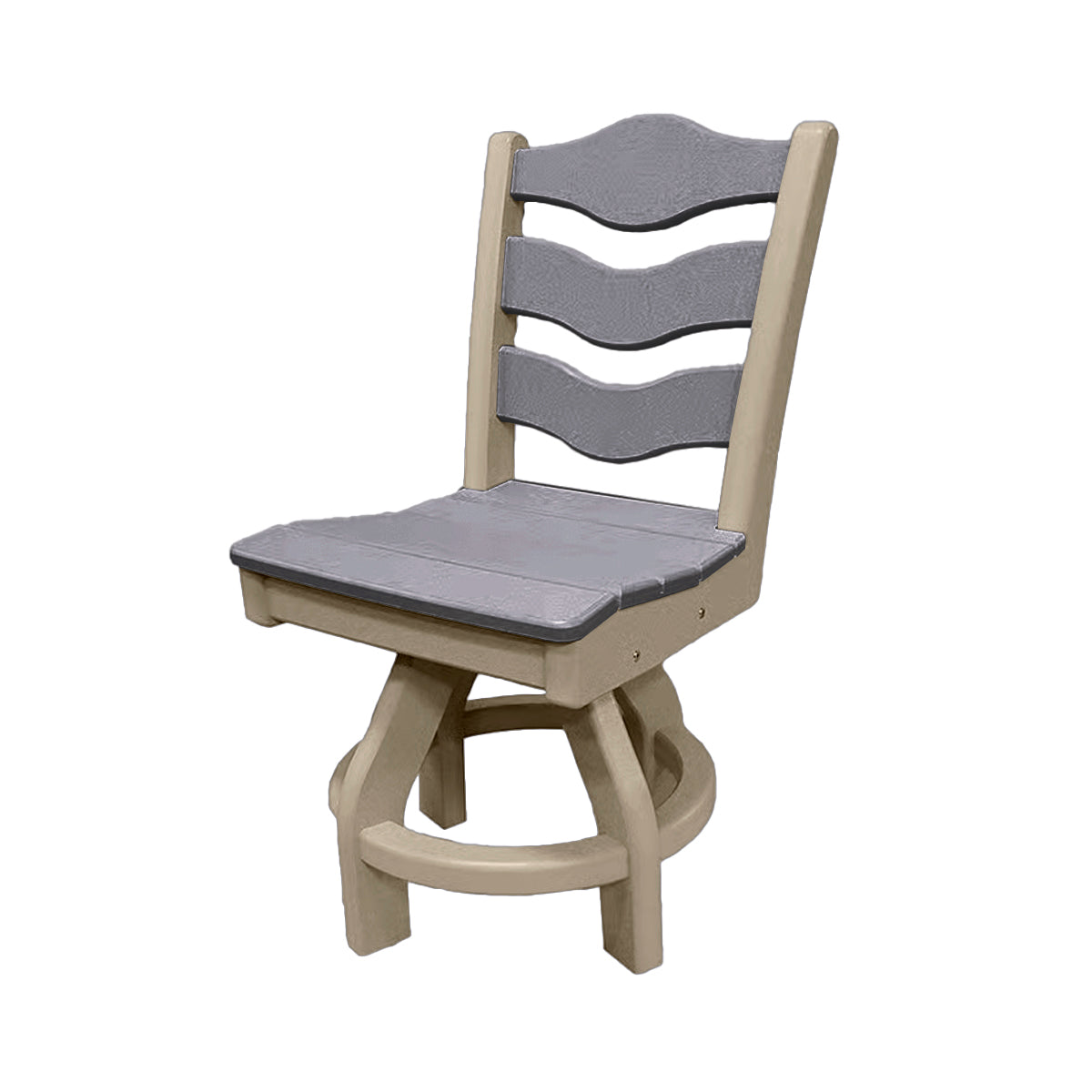 Traditional Dining Height Swivel Armless Chair