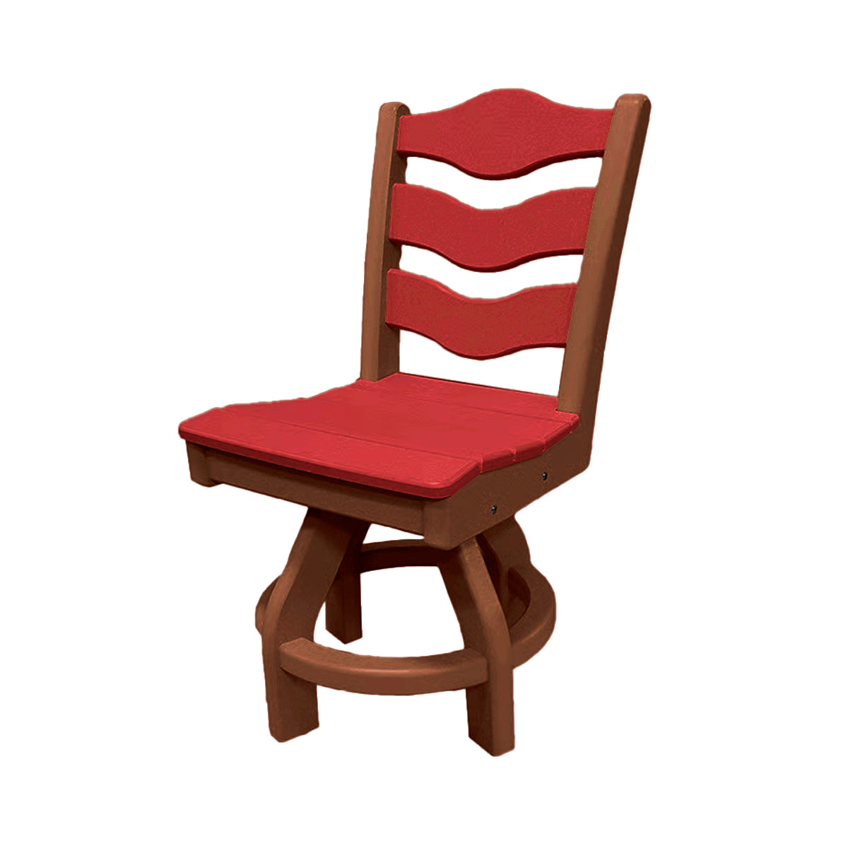 Traditional Dining Height Swivel Armless Chair