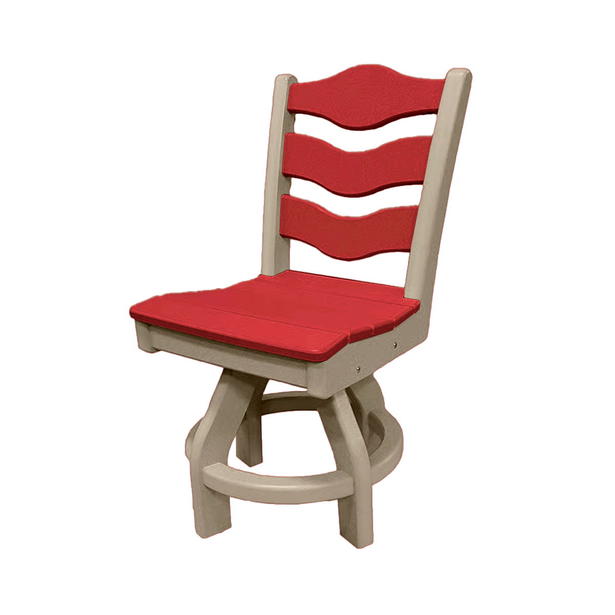 Traditional Dining Height Swivel Armless Chair