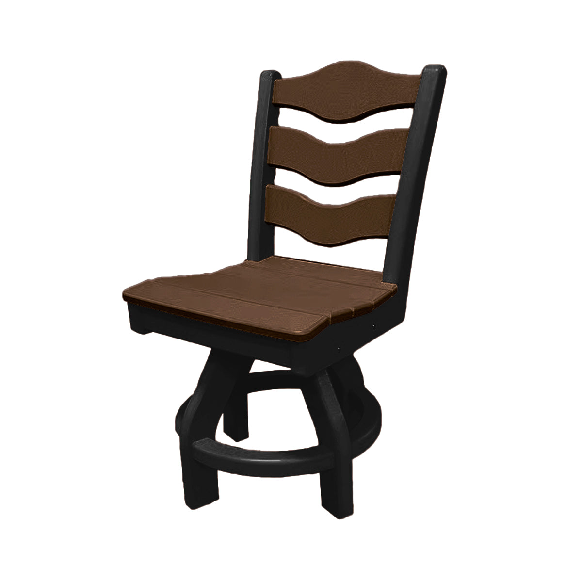 Traditional Dining Height Swivel Armless Chair