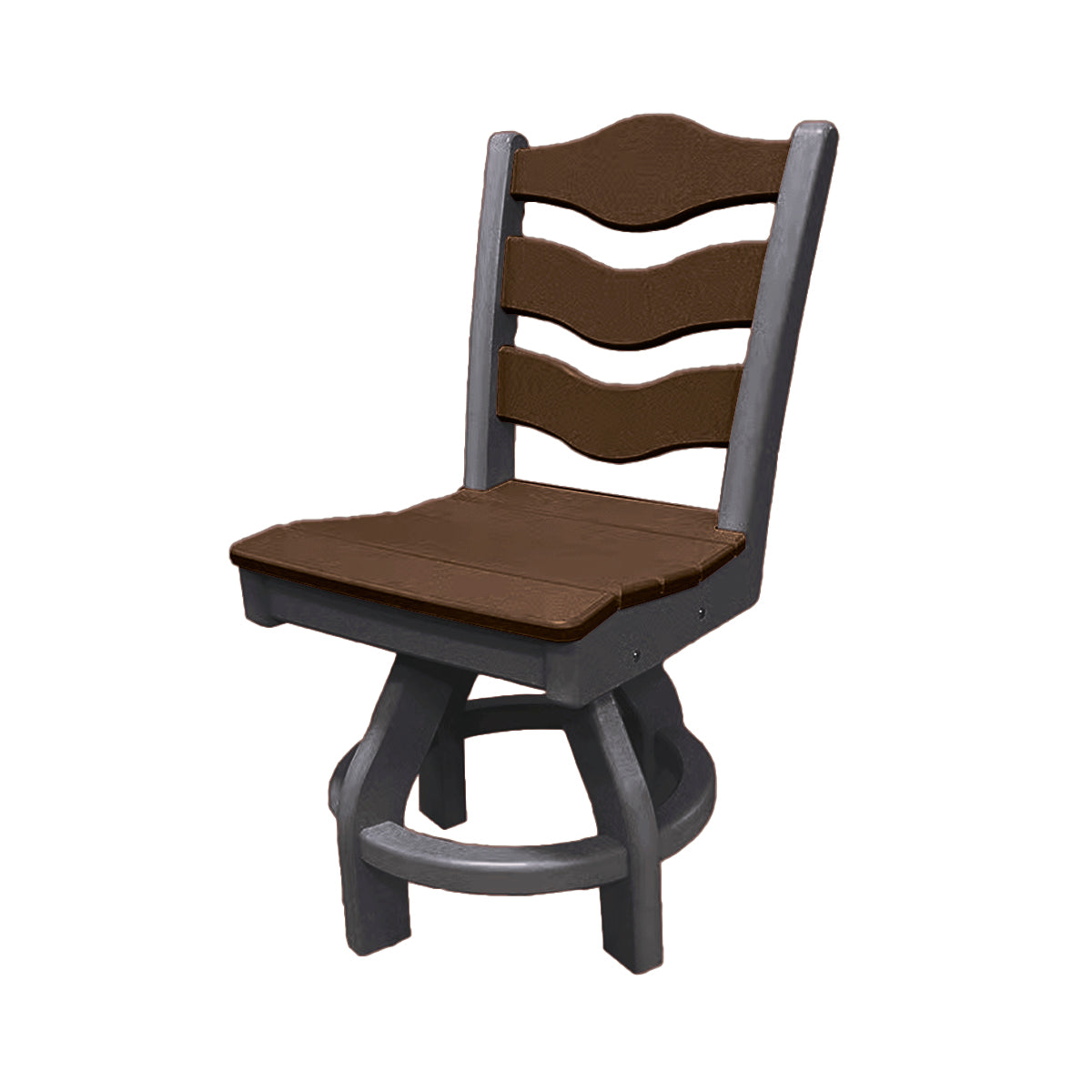 Traditional Dining Height Swivel Armless Chair