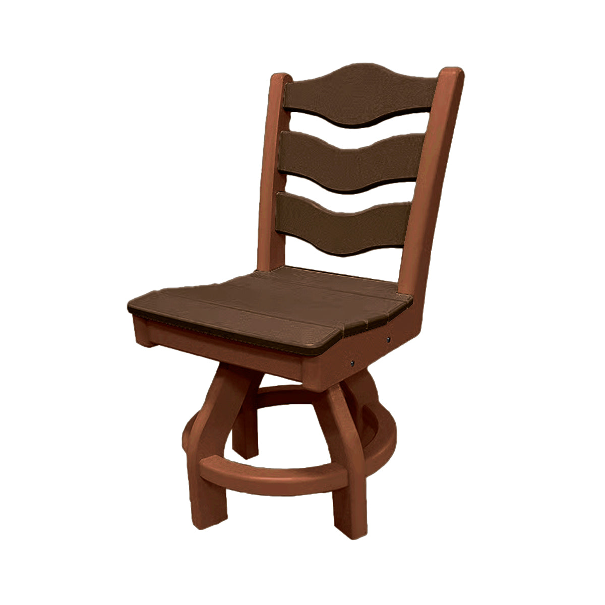 Traditional Dining Height Swivel Armless Chair