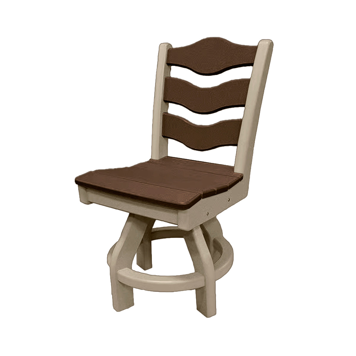 Traditional Dining Height Swivel Armless Chair