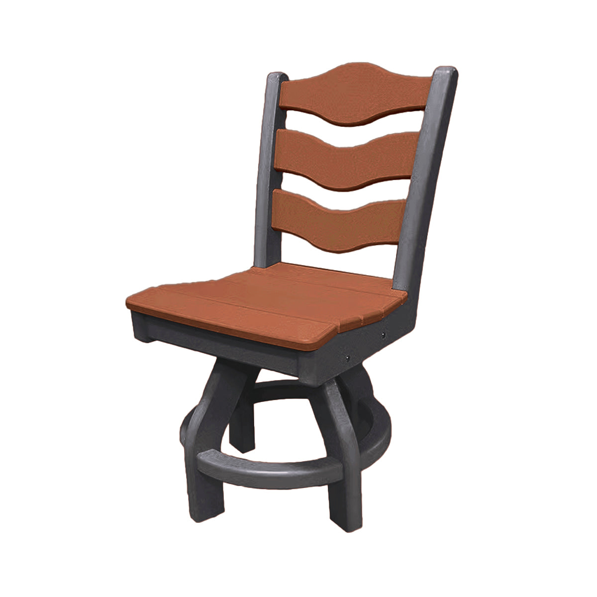 Traditional Dining Height Swivel Armless Chair
