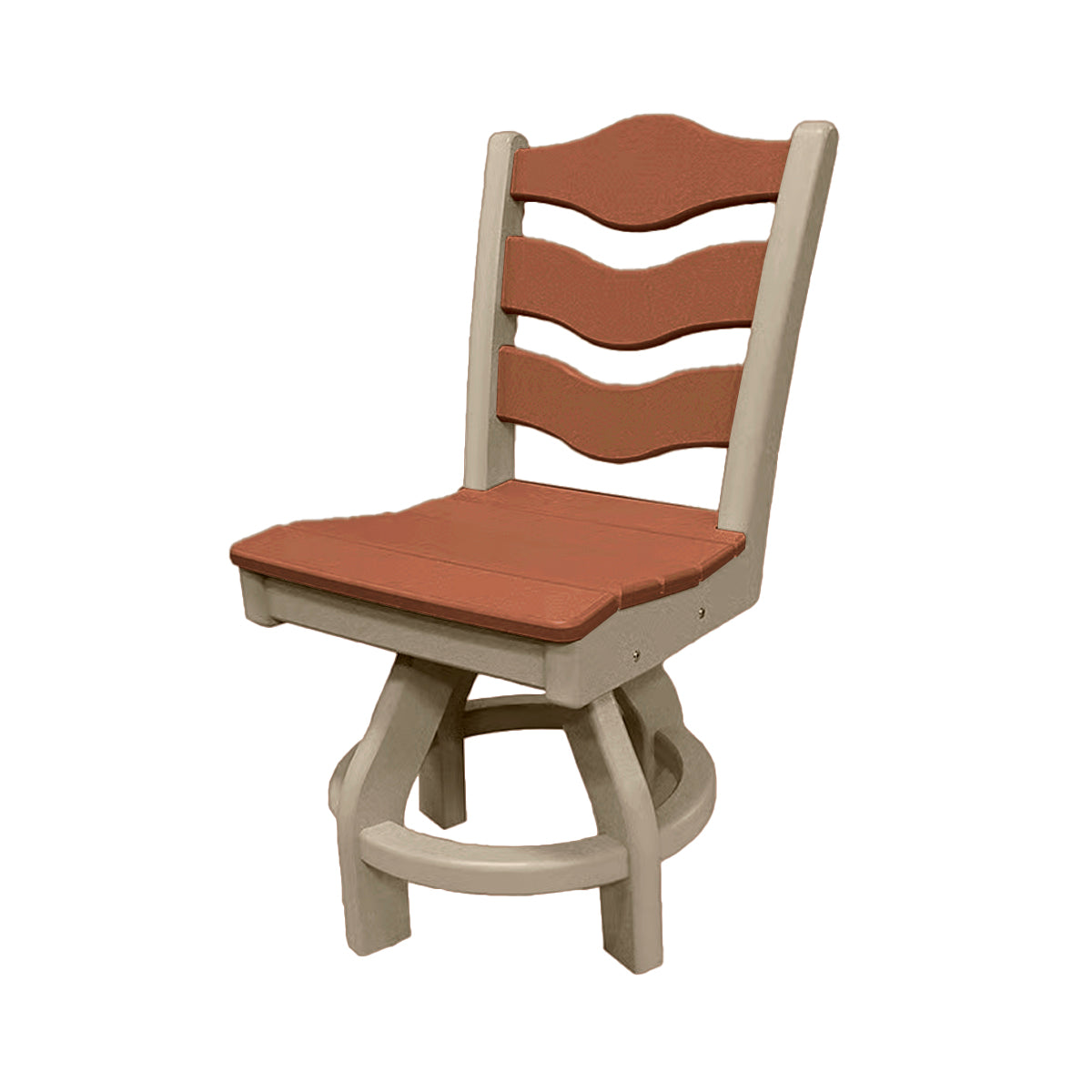 Traditional Dining Height Swivel Armless Chair
