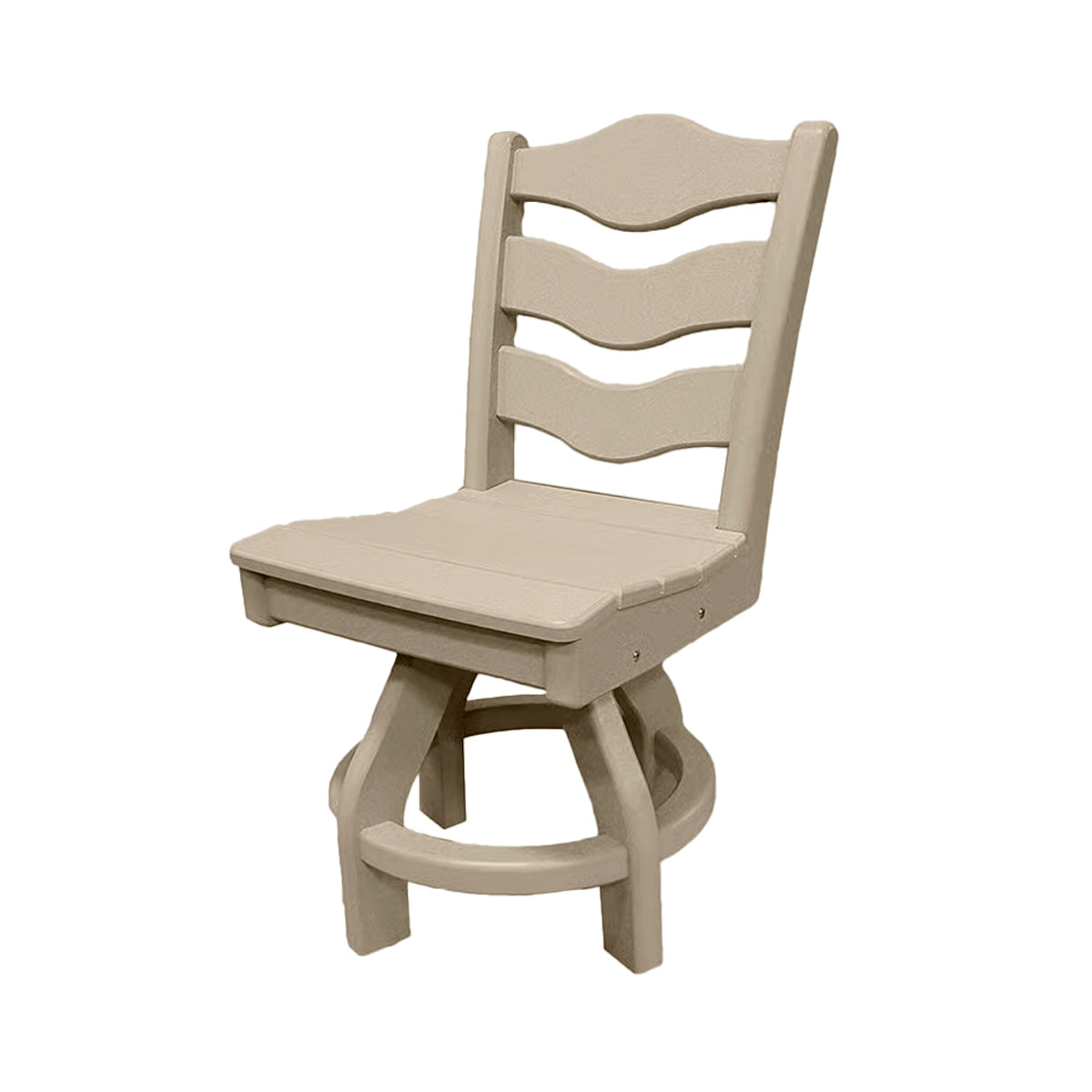 Traditional Dining Height Swivel Armless Chair