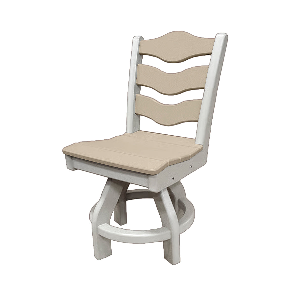 Traditional Dining Height Swivel Armless Chair