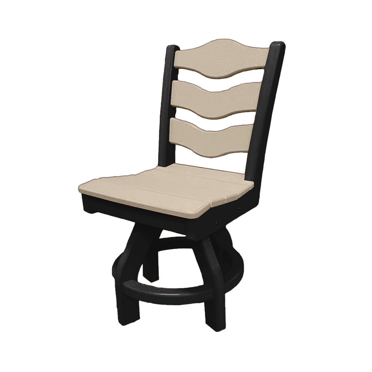 Traditional Dining Height Swivel Armless Chair