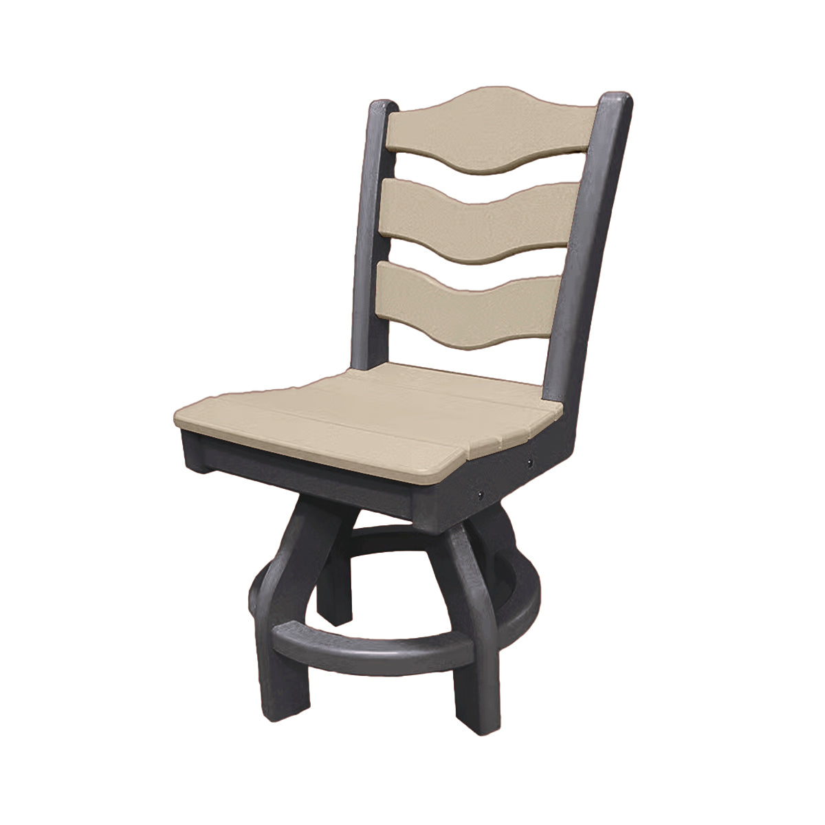 Traditional Dining Height Swivel Armless Chair