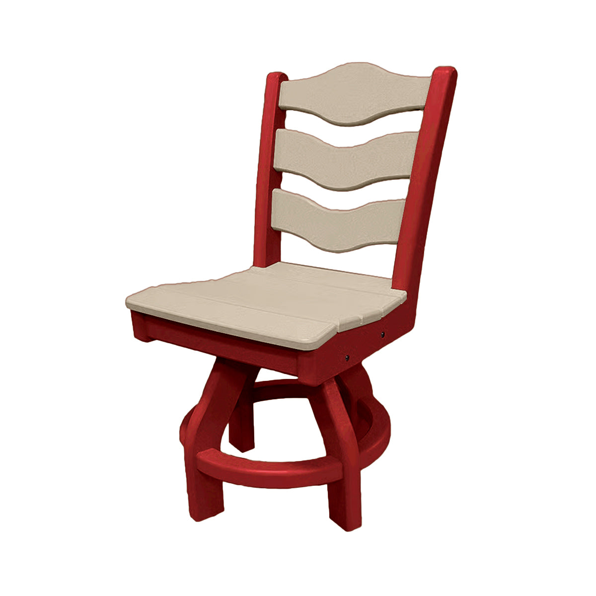 Traditional Dining Height Swivel Armless Chair